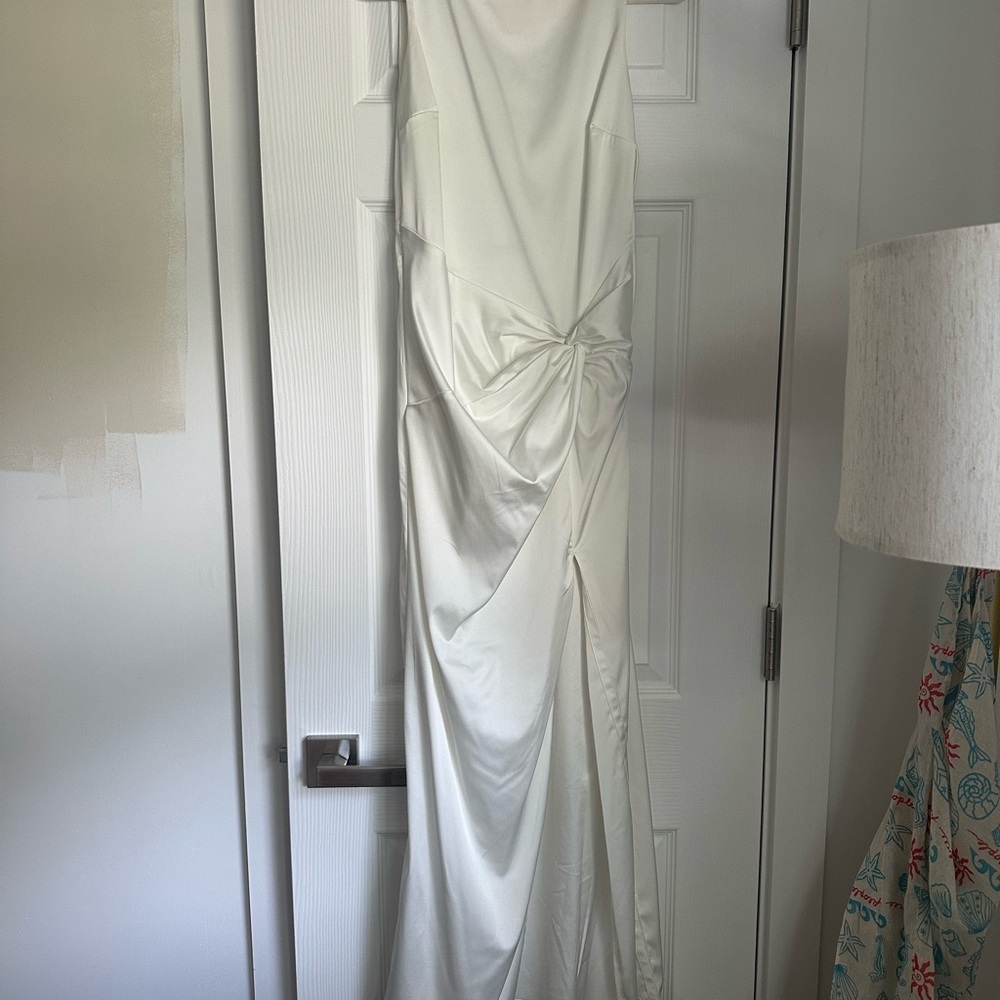 Abercrombie & Fitch White Midi Dress